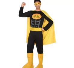 Costume da supereroe nero per un uomo