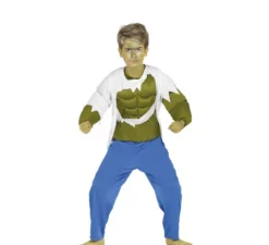 Costume da supereroe verde per un ragazzo
