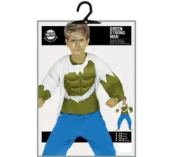 Costume da supereroe verde per un ragazzo