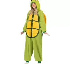 Costume da Tartaruga o Pigiama con cappuccio e coda per adulto