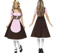 Costume da taverna da donna lunga per l' oktoberfest