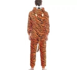 Costume da tigre a strisce arancioni per uomo