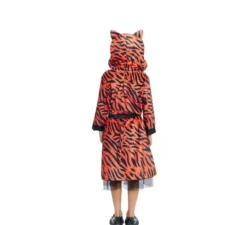 Costume da tigre con abito con cappuccio per ragazze e adolescenti