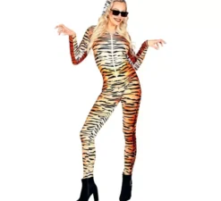 Costume da tigre con cappuccio per donna