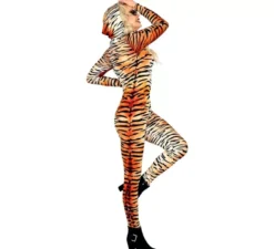 Costume da tigre con cappuccio per donna