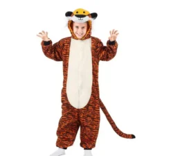 Costume da Tigre Oscura o Pigiama con cappuccio per bambini