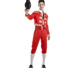 Costume da torero rosso per un uomo
