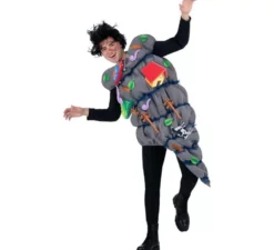 Costume da Tornado grigio con accessori per adulto