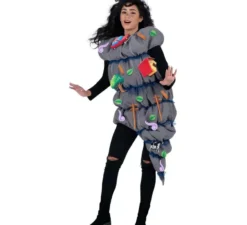 Costume da Tornado grigio con accessori per adulto