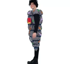 Costume da Tornado grigio con accessori per adulto