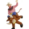 Costume da toro scatenato da cowboy gonfiabile per adulto
