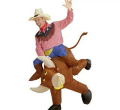 Costume da toro scatenato da cowboy gonfiabile per adulto