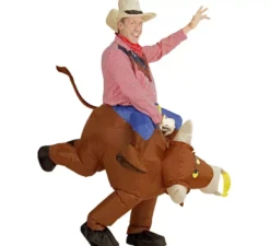 Costume da toro scatenato da cowboy gonfiabile per adulto
