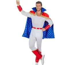 Costume da trapezzista con mantello per uomo