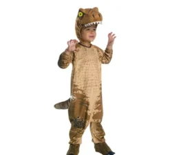 Costume da T-Rex Deluxe prescolare marrone per ragazzi