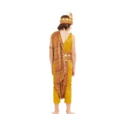 Costume da tribale africano giallo e marrone per bambino