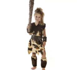 Costume da troglodita o cavernicolo per bambina