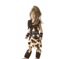 Costume da troglodita o cavernicolo per bambina