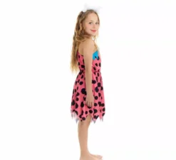 Costume da Troglodita rosa per bambina