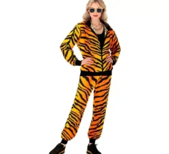Costume da tuta alla moda per feste da tigre per adulti