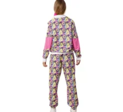 Costume da tuta da donna anni '90 stampato verde
