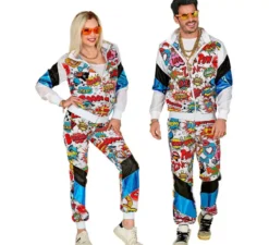 Costume da tuta da uomo stampato con conchiglia pop