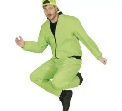 Costume da tuta da uomo verde neon