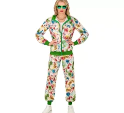 Costume da tuta Euro Neon Party Fashion per adulti