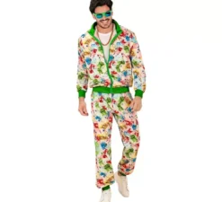 Costume da tuta Euro Neon Party Fashion per adulti