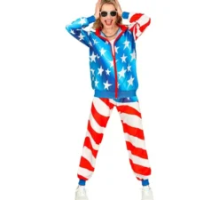 Costume da tuta neon Party Fashion USA per adulto