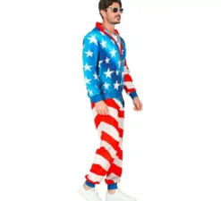 Costume da tuta neon Party Fashion USA per adulto