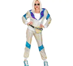 Costume da tuta olografica anni '80 per adulto