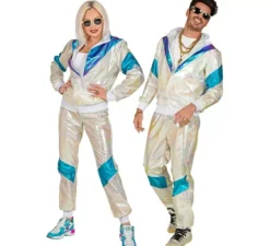 Costume da tuta olografica anni '80 per adulto