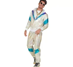 Costume da tuta olografica anni '80 per adulto