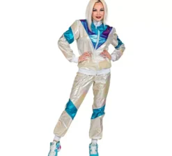 Costume da tuta olografica anni '80 per adulto