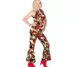 Costume da tuta stile Groovy anni '70 da donna