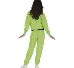Costume da tuta verde neon per donna