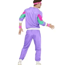 Costume da tuta viola anni '80 per adulto