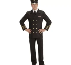 Costume da ufficiale della marina in nero per uomo