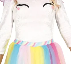 Costume da unicorno arcobaleno con ali per bambina