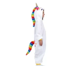 Costume da Unicorno Bianco o Pigiama con cappuccio per bambini