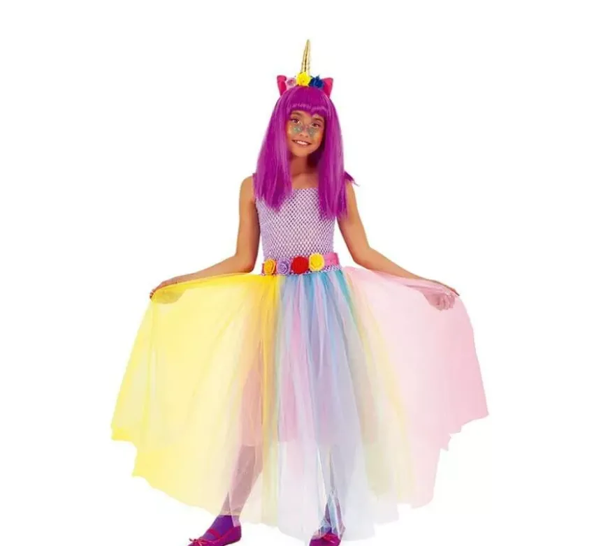 Costume da Unicorno Multicolore per bambina