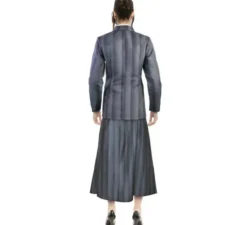 Costume da uniforme scolastica gotica a righe da donna