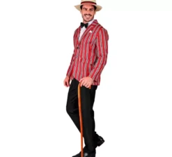 Costume da uomo a righe rosse degli anni '20