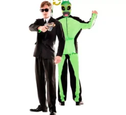 Costume da uomo doppio nero e alieno da uomo
