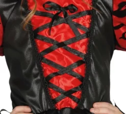 Costume da vampira rosso per bambina