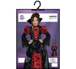 Costume da vampira rosso per bambina