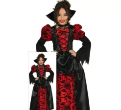 Costume da vampira rosso per bambina