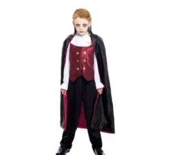 Costume da vampiro classico mantello lungo per ragazzi