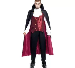Costume da vampiro classico mantello lungo per uomo